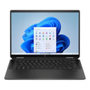 Spectre x360 14" 2.8K OLED 120Hz 2-in-1 Laptop U7-155H 32GB 1TB W11H Touch Nightfall Black (Refurbished) display open with Windows interface.
