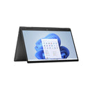 Envy x360 15.6" 2-in-1 FHD OLED Laptop R7-7730U 16GB 1TB W11H Touch Nightfall Black (Refurbished) in convertible mode.