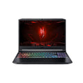 Nitro 5 15.6" FHD 144Hz Gaming Laptop i5-11400H 8GB 512GB RTX3050 W11H Black (Refurbished) front view with RGB backlit keyboard.