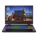 Nitro 5 15.6" FHD 144Hz Gaming Laptop i7-12700H 16GB 512GB RTX3050 W11H Obsidian Black (Refurbished) showing colorful keyboard.