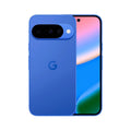 Google Pixel 10 (Refurbished) smartphone in blue with front and back view, showcasing its design and camera.