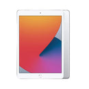 iPad 10.2" 8th Gen Wi-Fi (Brand New) showcasing its shiny white design and vibrant display.